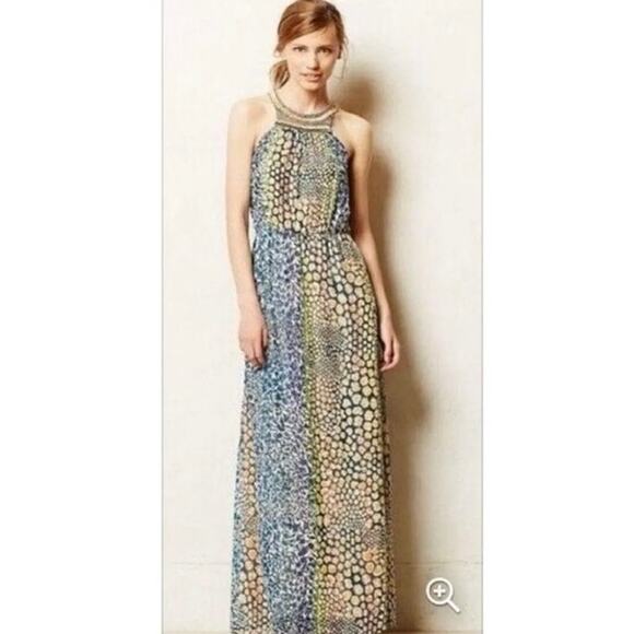 HD in Paris Anthropologie Size 2 Mayacamas Maxi Dress Multicolor - Picture 3 of 6